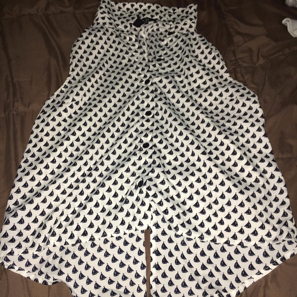 Forever 21 Polo Tank with Sailboat Design